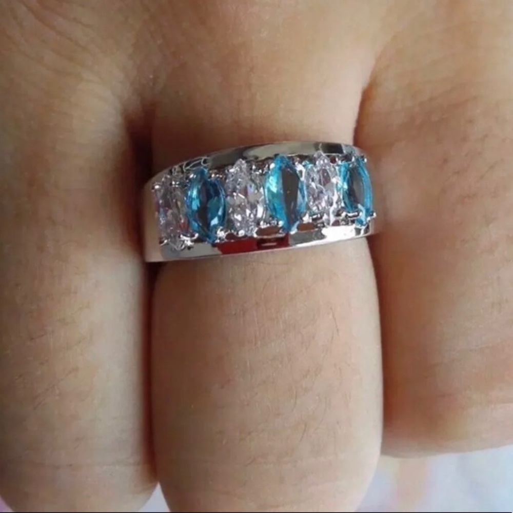 BRAND NEW 14KT-.96CT AQUAMARINE I 💙 YOU•STAMPED•